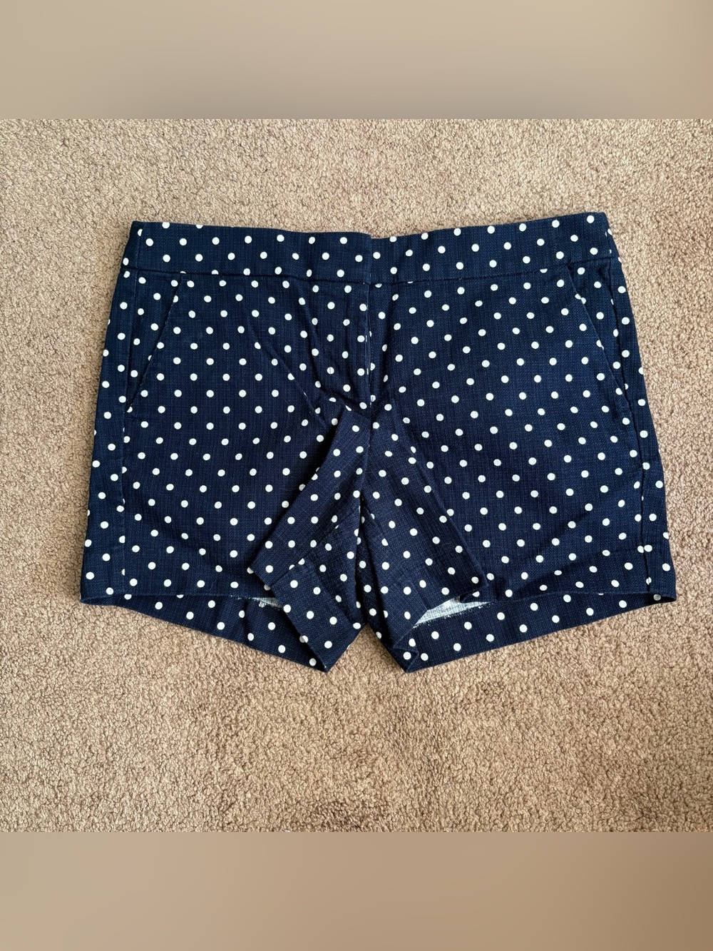 J.CREW Navy Polka Dot Chino Shorts Women’s size 8